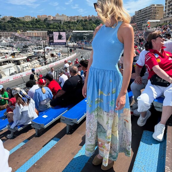 Alemais Anouk Sky Blue Mid-Length Dress - Picture 5 of 16